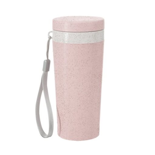 COPO FIBRA DE BAMBU 350ML PAREDE DUPLA SPX-03006B NA COR ROSA