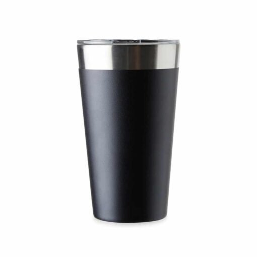 COPO TÉRMICO DE INOX 473ML C/ TAMPA SPX-04080B NA COR PRETO