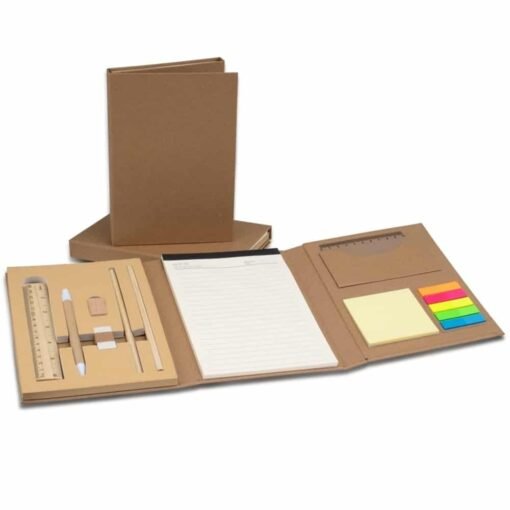 KIT BLOCO DE ANOTAÇÕES ECOLÓGICO SPX-18708 NA COR KRAFT