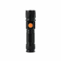 LANTERNA METAL RECARREGÁVEL SPX-01398 NA COR PRETO