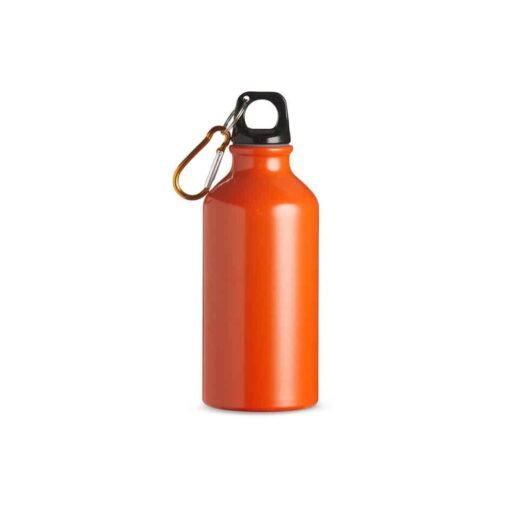 SQUEEZE ALUMÍNIO 420ML C/ MOSQUETÃO SPX-09138 NA COR LARANJA
