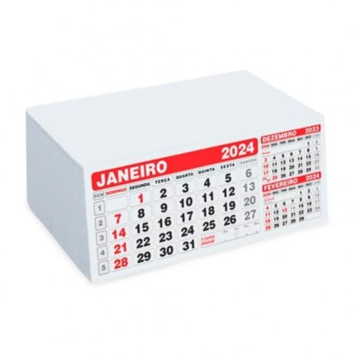 FOLHINHA CALENDARIO  SPX-12658 NA COR BRANCO OU TRANSPARENTE