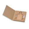 KIT QUEIJO 2 PEÇAS + TÁBUA QUADRADA SPX-18630 NA COR MADEIRA