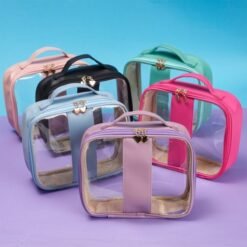 NECESSAIRE EM PVC E PU TAM.G SPX-18647G NA COR VERDE