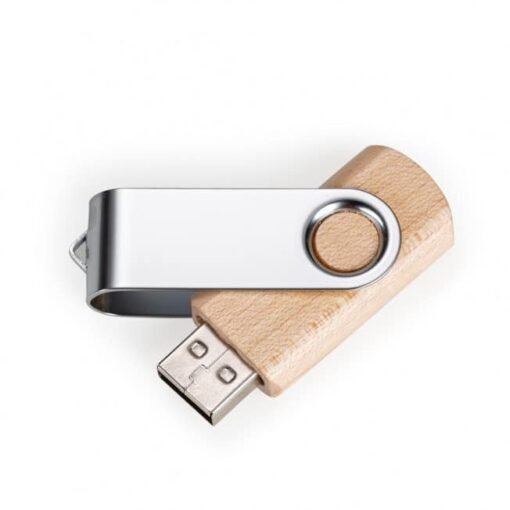 PEN DRIVE ECOLÓGICO GIRATÓRIO 4GB  SPX-018-4GB NA COR MADEIRA
