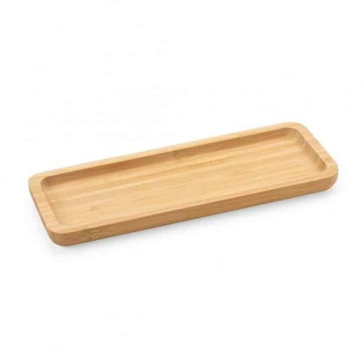 PETISQUEIRA RETANGULAR DE BAMBU 26*10CM SPX-18615 NA COR MADEIRA