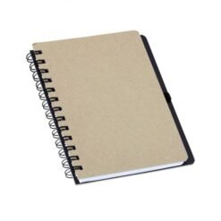 CADERNETA EM KRAFT COM PORTA CANETA SPX-14838 NA COR KRAFT