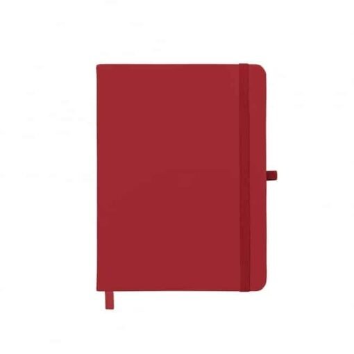 CADERNETA EMBORRACHADA COM PORTA CANETA SPX-14429P NA COR VERMELHO
