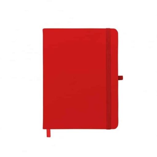CADERNETA EMBORRACHADA COM PORTA CANETA SPX-14429S NA COR VERMELHO