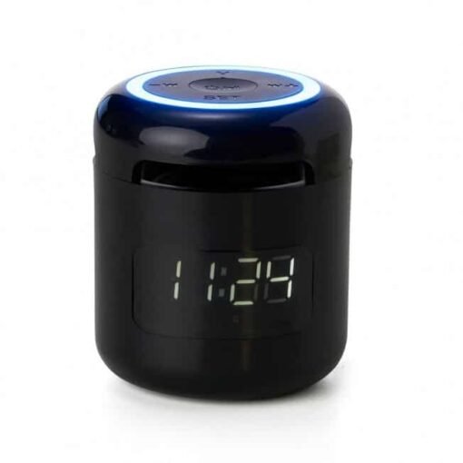 CAIXINHA DE SOM C/ RELOGIO SPX-04064 NA COR PRETO