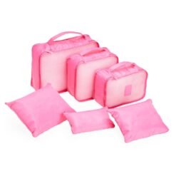KIT NECESSAIRE 6 PÇS SPX-18538B NA COR ROSA