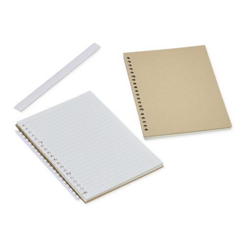 Caderno Personalizado Wiire-O Com Capa Dura - kraft com detalhes em branco - Imagem 3