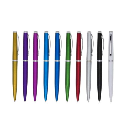 Alternative view of Caneta Personalizada Para Empresas Plástica - azul com detalhes em prata