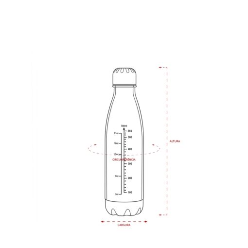 Alternative view of Garrafa Personalizada Plástica 700Ml - Azul/Inox SPX-17012A-AZU/INO