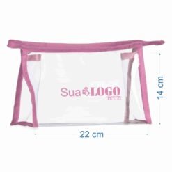 Alternative view of NECESSAIRE PLÁSTICA SPX-02092 NA COR ROSA