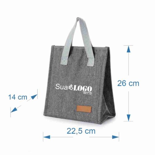 Alternative view of Bolsa Personalizada Para Empresas Térmica 6L na cor cinza
