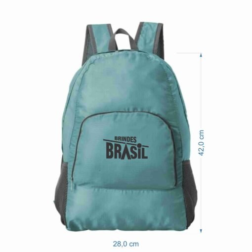 Alternative view of Mochila Personalizada Para Empresas De Nylon Dobrável 21L na cor azul