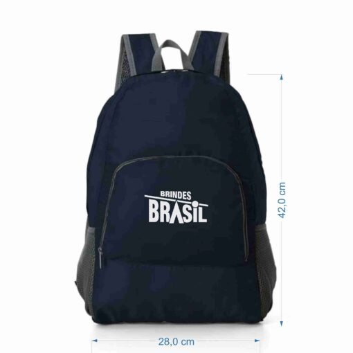 Alternative view of Mochila Personalizada De Nylon Dobrável 21L na cor azul