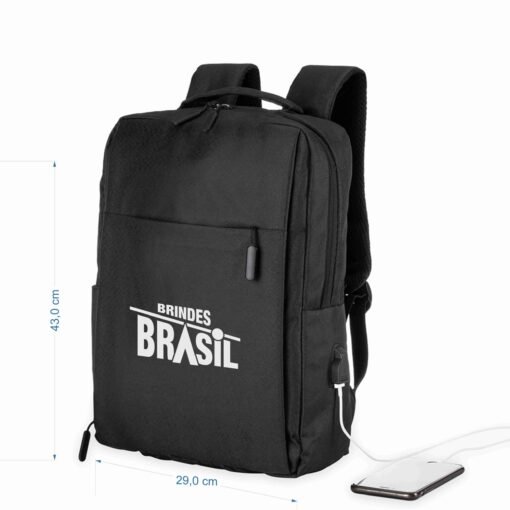 Alternative view of Mochila De Nylon Usb 20L Preto