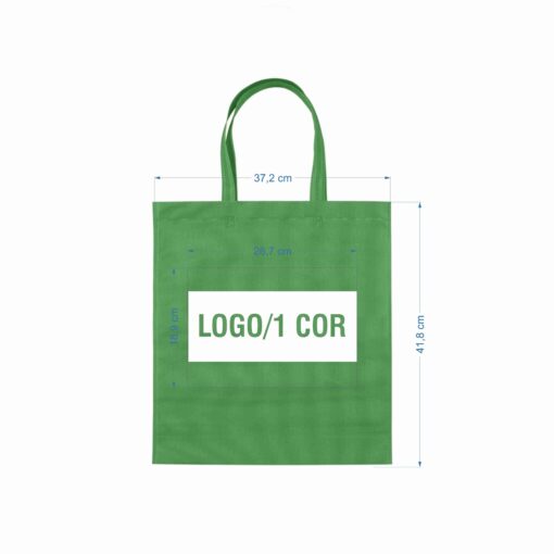 Alternative view of Sacola Personalizada De Tnt na cor verde