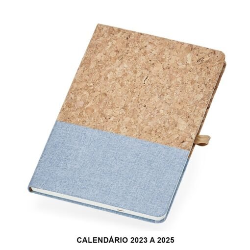 CADERNETA A5 CORTIÇA SPX-18112 NA COR AZUL