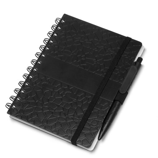 CADERNO PLÁSTICO COM PAUTA SPX-14989 NA COR PRETO