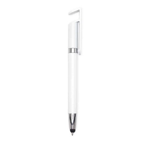 CANETA PLASTICA TOUCH C/ SUPORTE SPX-14968 NA COR BRANCO