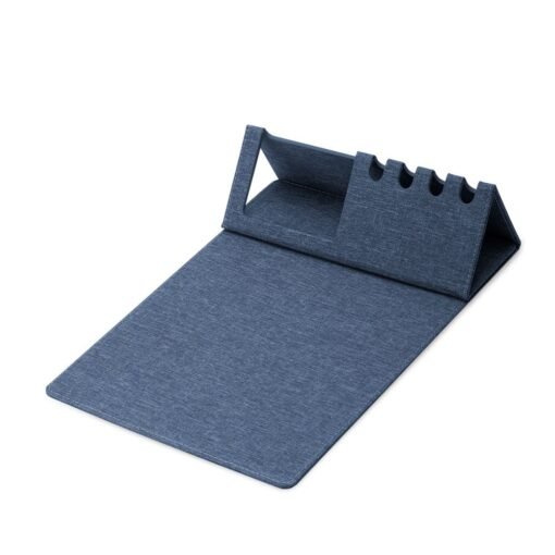 MOUSE PAD COM SUPORTE CELULAR E CANETAS SPX-14988 NA COR AZUL