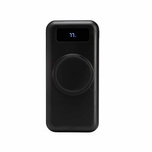 POWER BANK 10.000MAH COM CARREGAMENTO VIA INDUÇÃO OU VIA CABO SPX-06052 NA COR PRETO
