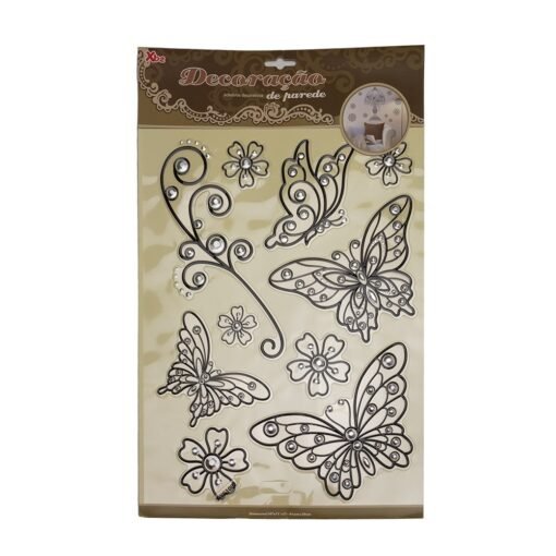 ADESIVO DECORATIVO BORBOLETA SPX-P@ADSTWG1002 NA COR PRETO