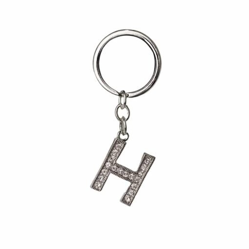CHAVEIRO DE METAL LETRA H SPX-P@06188H NA COR PRATA
