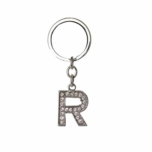 CHAVEIRO DE METAL LETRA R SPX-P@06188R NA COR PRATA