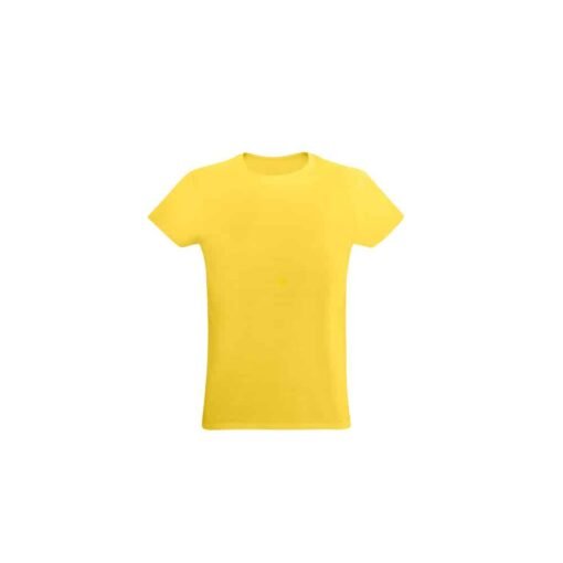 Camiseta unissex de corte regular em malha 100% algodão (170 g/m2) com fio 30/1 penteado.