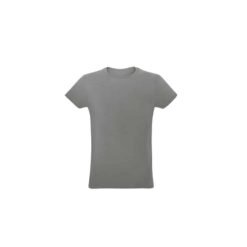 Camiseta unissex de corte regular em malha 100% algodão (170 g/m2) com fio 30/1 penteado.