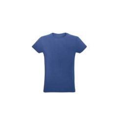 Camiseta unissex de corte regular em malha 100% algodão (170 g/m2) com fio 30/1 penteado.