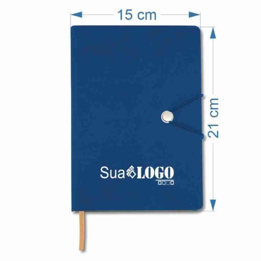 Alternative view of CADERNETA SINTÉTICA COM FECHO SPX-18519-AZU NA COR AZUL
