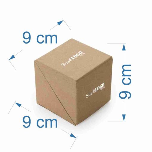 Alternative view of Bloco Personalizado De Anotações Cubo na cor kraft