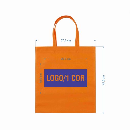 Alternative view of Sacola Personalizada Para Empresas De Tnt na cor laranja