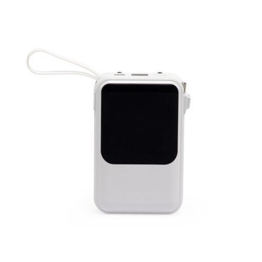 POWER BANK 10.000MAH C/ LANTERNA E MULTISSAÍDAS SPX-08011-BCO NA COR BRANCO