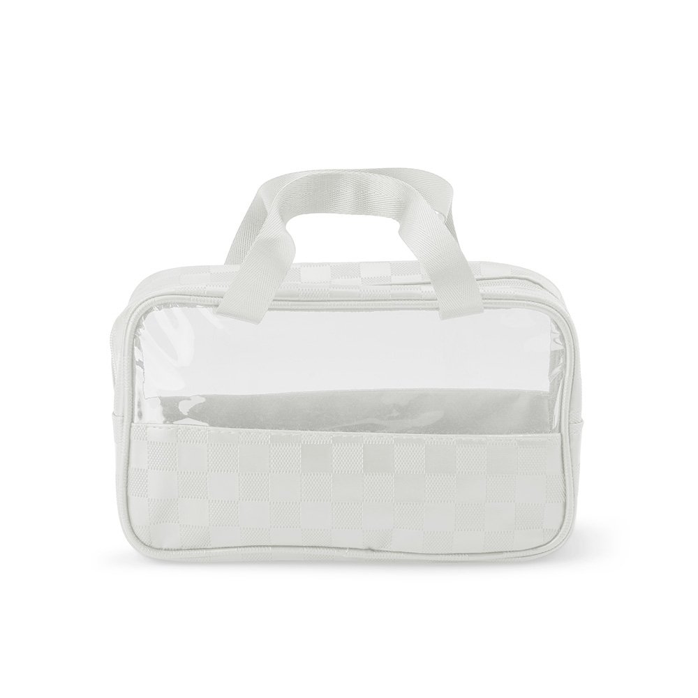 NECESSAIRE PVC IMPERMEÁVEL SPX-18812 NA COR BRANCO