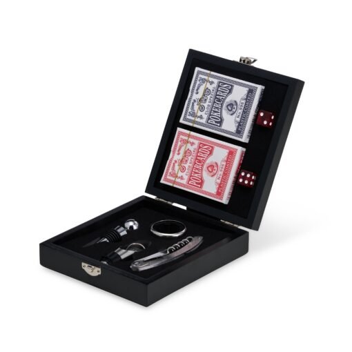 Alternative view of Kit Vinho Com Jogo De Baralho para Brindes em Campinas – Preto