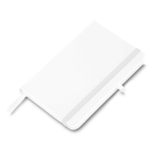 CADERNETA EMBORRACHADA COM PORTA CANETA SPX-14091 NA COR BRANCO