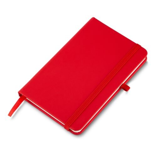 CADERNETA EMBORRACHADA COM PORTA CANETA SPX-14091 NA COR VERMELHO