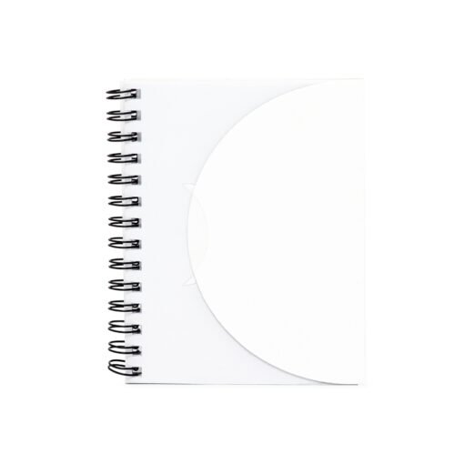 CADERNETA PLASTICA S/PAUTA SPX-15115-BCO/TRA NA COR BRANCO