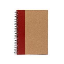 CADERNO CAPA KRAFT LAMINADA SPX-15091 NA COR VERMELHO