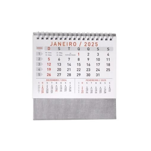 CALENDARIO DE MESA WIRE-O SPX-14950P NA COR PRATA