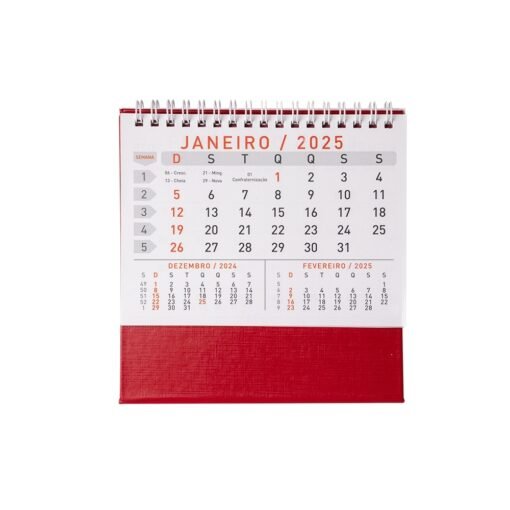 CALENDARIO DE MESA WIRE-O SPX-14950P NA COR VERMELHO