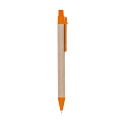 CANETA ECOLÓGICA C/ CLIP PLÁSTICO SPX-00002 NA COR LARANJA