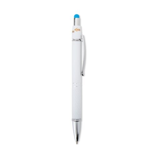 CANETA METAL TOUCH ANTIESTRESSE SPX-08134-BCO/AZC NA COR AZUL