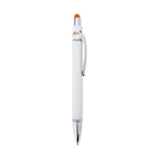 CANETA METAL TOUCH ANTIESTRESSE SPX-08134-BCO/LAR NA COR LARANJA